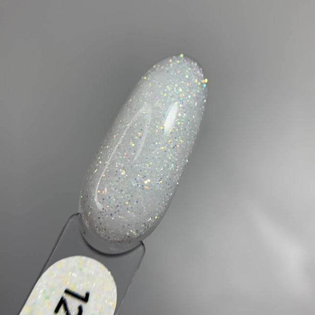 Saga Shimmer Παλτό βάσης №12 Milky beige με ολογραφική γκλίτερ 15ml