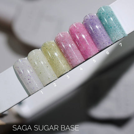 Saga Sugar Παλτό βάσης №6 Λεβάντα με χρωματιστή γκλίτερ 10ml