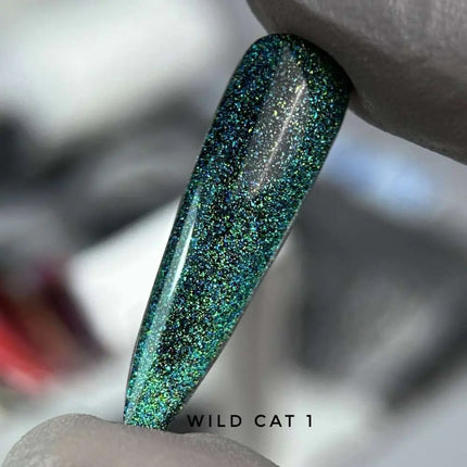 Saga Cat Eye Wild №1 Green Blue Gold 9ml