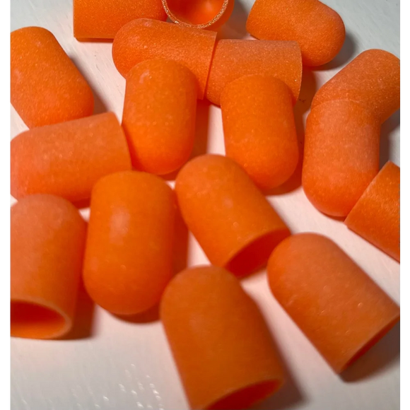 Sand cap 16*25mm Size L set 5pcs - Orange 150gr - Sanding caps