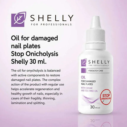 Λάδι για κατεστραμμένη πλάκα νυχιού Stop Onycholychis Shelly 30 ml