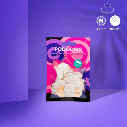 Αποστειρώσιμα αρχεία για πεντικιούρ Disc Staleks PODODISC M 100 κόκκοι 50 τεμ.