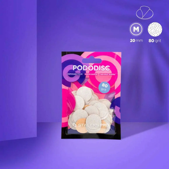 Disposable files for Pedicure Disc Staleks PODODISC M 80 grit 50pcs