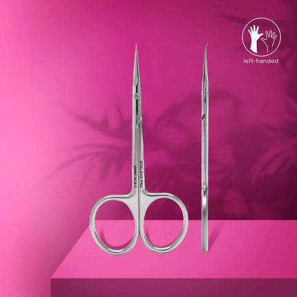 Staleks Cuticle Scissors with Hook for Left Hand Expert 13 Type 3