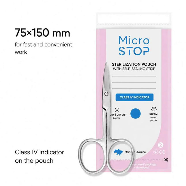 Σακουλάκια Αποστείρωσης MicroSTOP 75x150mm (λευκό) 100 τεμ.