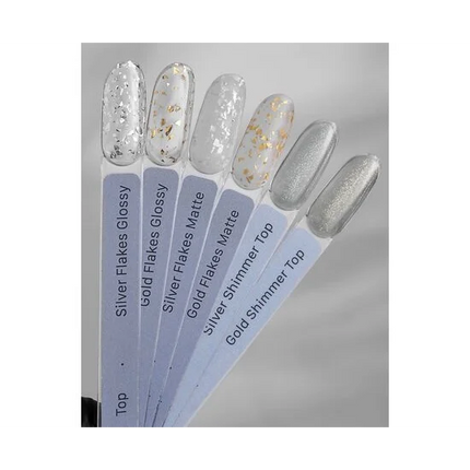 Top Gold Flakes Glossy 15 ml HEYLOVE - Top Coat